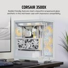 Corsair, obudowa komputerowa, 3500X LXR LINK, Tempered Glass, Mid-Tower, biała