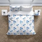Cottage Home, 2-częściowy komplet pościeli bawełnianej, kwiaty chabry, 140-200 cm