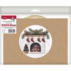 Craft With Fun, zestaw do haftowania, świąteczny kominek