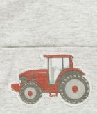 Czapka chłopięca, szara, traktor, Döll