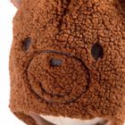 Czapka chłopięca, wiązana, brązowa, Eevi