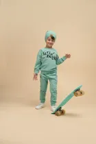 Czapka chłopięca, zielona, Pinokio