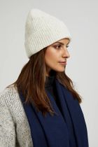 Czapka damska, biała, Moodo