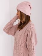 Czapka damska, różowa, Rue Paris