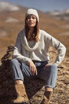 Czapka damska, szara, Moodo