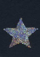 Czapka dziewczęca, granatowa, cekiny, Tom Tailor