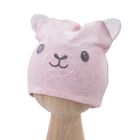 Czapka dziewczęca, różowa, lama, Eevi