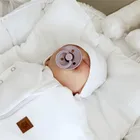 Czapka niemowlęca, ecru, zestaw, 2 szt., MimiNu