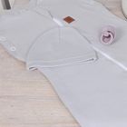 Czapka niemowlęca, szara, zestaw, 2 szt., MimiNu