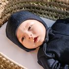 Czapka niemowlęca, wełniana, granatowa, Eevi