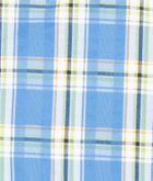 Czapka z chustką chłopięca, niebieska, kratka, Döll