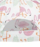 Czapka z daszkiem dziewczęca, biała, flamingi, Döll