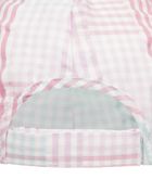 Czapka z daszkiem dziewczęca, biało-różowa, kratka, Döll