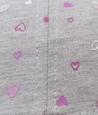 Czapka z daszkiem dziewczęca, szaro-różowa, serduszka, Döll