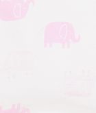 Czapka z daszkiem dziewczęca, wiązana, biała, słonie, Döll