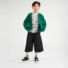 Czarne jeansowe bermudy z regulacją Cool Club