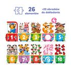 CzuCzu, puzzle z dziurką, pociąg z cyferkami, 30 elementów