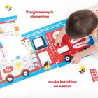 CzuCzu, Wóz strażacki, puzzle z dziurką, 2+