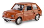 Daffi, Kolekcja Polskiej Motoryzacji, Fiat 126p, pojazd, model metalowy, brązowy, 1:43