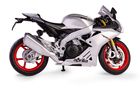 Daffi, RMZ City, Aprilia RSV4 RR 2020, motocykl, model metalowy, srebrny, 1:12