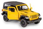 Daffi, RMZ City, Jeep Wrangler Rubicon 2021 Soft Top, pojazd, model metalowy, żółty, 1:32