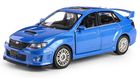 Daffi, RMZ City, Subaru WRX STI 2010, pojazd, model metalowy, niebieski, 1:36