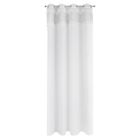 Daphne, firana, zdobiona srebrnym haftem oraz pomponami, 140-250 cm