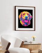 Diamond Dotz, diamentowa mozaika, flokowana, Neon Golden Retriever