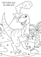 Dinozaury. Malowanie farbkami