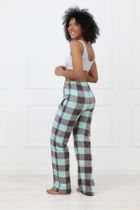 Dół od piżamy damski, niebieski, Sandra, Italian Fashion