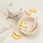 Done by Deer, Foodie, Tiny Farm, miska dla dziecka, sand