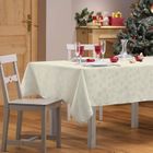 Douceur D'intérieur, Flocons, żakardowy obrus świąteczny, 140-300 cm