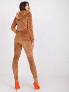 Dres damski, welurowy, brązowy, Relevance