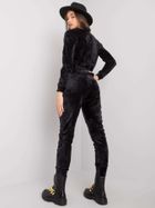 Dres damski, welurowy, czarny, Lakerta