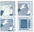 Easy Life Mako, moskitiera okienna, poliester, taśma rzep, biała, 100-100 cm