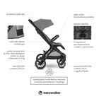 Easywalker, Jackey XL, samoskładający się wózek spacerowy z kołami XL, Marble Grey