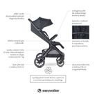 Easywalker, Jackey2 XL, przestronny, samoskładający się wózek spacerowy z kołami XL, Midnight Black