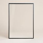 Edaxo, Axion, prostokatne lustro wiszące, czarne, 60-40 cm