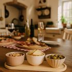 eh Excellent Houseware, Nobi, miseczki na przekąski, 3 naczynia i podłużna tacka