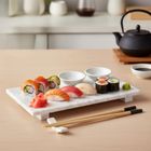 EH Excellent Houseware, Oria, zestaw do serwowania sushi dla 2 osób, marmur, 9 elementów