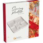 Eh Excellent Houseware, półmisek do przekąsek z przegródkami, 22-22 cm