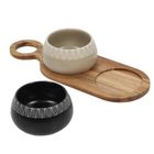 EH Excellent Houseware, Rori, miseczki na przekąski z tacą, 2 szt.