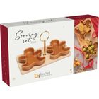 Eh Excellent Houseware, Zimora, miseczki na przekąski, na bambusowej desce, 3 elementy