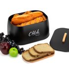 Elitehoff, chlebak, pojemnik stalowy na pieczywo, czarny, e-6324