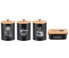 Elitehoff, zestaw pojemników kuchennych i maselniczka, 3 szt., E-6057