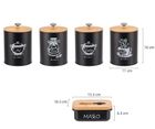 Elitehoff, zestaw pojemników kuchennych i maselniczka, 4 szt., E-6055