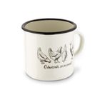 Emaliowany kubek, 9 cm, 500 ml, o kurczaki