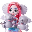 Enchantimals, Rodzina Esmeralda Elephant, zestaw z lalką i zwierzakami