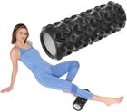 Enero fit, wałek roller do ćwiczeń, czarny, 14-33 cm, 865g