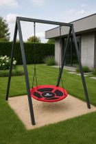 Enero, huśtawka ogrodowa, bocianie gniazdo, XXL, czerwona, 100 cm